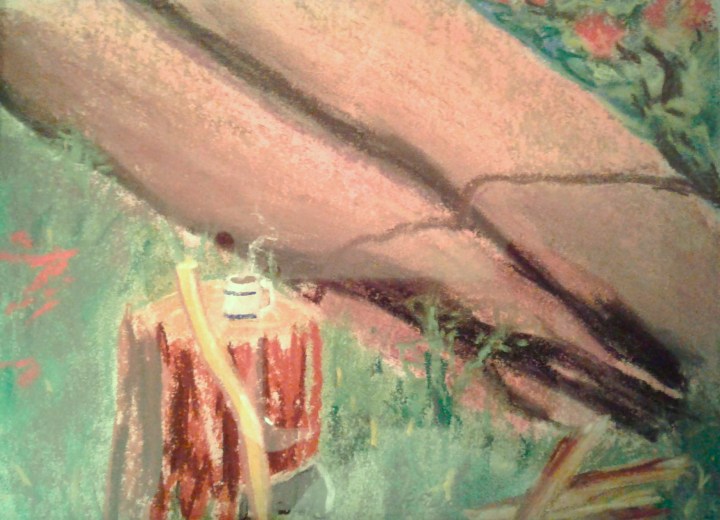 Chopping wood in Muskoka